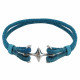 Bracelet Femme Argent Double Ancre et Galuchat Colors