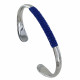 Bracelet Demi Jonc Rhodium et Galuchat Colors