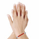 Bracelet Mixte Demi Jonc Rhodium et Galuchat Colors