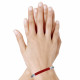 Bracelet Mixte Demi Jonc Rhodium et Galuchat Colors