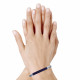 Bracelet Mixte Demi Jonc Rhodium et Galuchat Colors