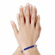 Bracelet Mixte Demi Jonc Rhodium et Galuchat Colors