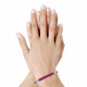 Bracelet Mixte Demi Jonc Rhodium et Galuchat Colors