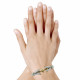 Bracelet Mixte Rhodium Plaqué Or Double Ancre et Galuchat - 18cm Classics