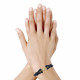 Bracelet Mixte Rhodium Plaqué Or Double Ancre et Galuchat - 18cm Classics