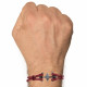 Bracelet Mixte Rhodium Noir Double Ancre et Galuchat - 20cm 