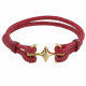 Bracelet Mixte Rhodium Plaqué Or Double Ancre et Galuchat - 18cm Classics