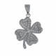 Pendentif Argent Trèfle de Strass