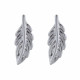 Boucles d'Oreilles Argent Rhodié Mini Plume