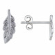 Boucles d'Oreilles Argent Rhodié Mini Plume