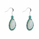 Boucles d'Oreilles Argent Goutte de Nacre Perles de Verre Facettées
