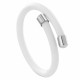 PHOTO A VE Bracelet Argent et Silicone Blanc