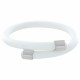 PHOTO A VE Bracelet Argent et Silicone Blanc
