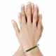 Bracelet Mixte Demi Jonc Rhodium et Galuchat Colors