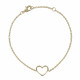 Bracelet Plaqué Or Coeur Ajouré