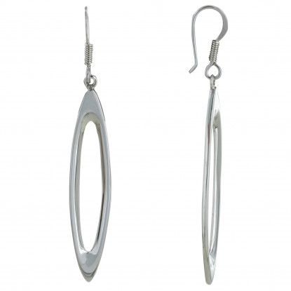 Boucles d'Oreilles Argent Ovales Ajourés