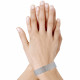  Bracelet Argent Rhodié Demi Jonc de Chaines