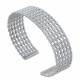  Bracelet Argent Rhodié Demi Jonc de Chaines