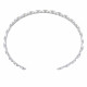  Bracelet Argent Rhodié Demi Jonc Perles Plates