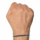 Bracelet Homme Cuir et Acier Tréssé Rond
