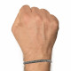 Bracelet Homme Cuir et Acier Tréssé Rond