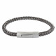 Bracelet Homme Cuir et Acier Tréssé Rond