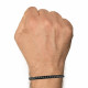 Bracelet Homme Cuir et Acier Tréssé Rond