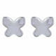 Boucles d'Oreilles Argent Rhodié Papillon et Un Strass