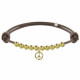 Bracelet Médaille Peace and Love et Perles Plaquées Or - Classics