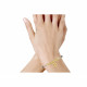 Bracelet Médaille Peace and Love et Perles Plaquées Or - Classics