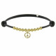 Bracelet Médaille Peace and Love et Perles Plaquées Or - Classics
