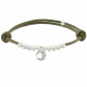 Bracelet Lien Médaille Coeur et Perles en Argent - Classics