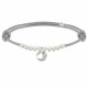 Bracelet Lien Médaille Coeur et Perles en Argent - Classics