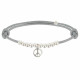 Bracelet Médaille Peace and Love et Perles en Argent - Classics