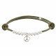 Bracelet Médaille Peace and Love et Perles en Argent - Classics