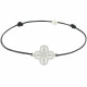 Bracelet Lien Argent Fleur de Strass - Classics