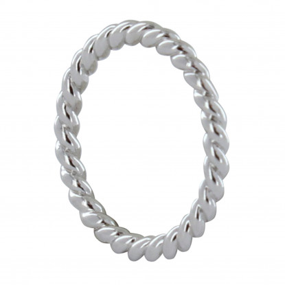 Bague Argent Anneau Torsadé