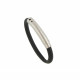 Bracelet Argent Brossé et Silicone - Classics