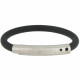Bracelet Argent Brossé et Silicone - Classics