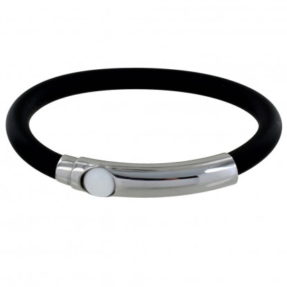 Bracelet Argent Bille et Silicone - Classics