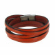 Bracelet Cuir et Fermoir Acier Inoxydable - Colors