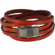 Bracelet Cuir et Fermoir Acier Inoxydable - Colors