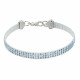 Bracelet Argent Rhodié Silicone et Strass - Classics