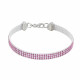 Bracelet Argent Rhodié Silicone et Strass - Classics