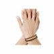 Bracelet Cuir Trois Lanières Fermoir Acier Inoxydable - Classics