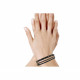 Bracelet Cuir Trois Lanières Fermoir Acier Inoxydable - Classics