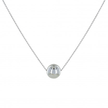 Collier Argent Grosse Bille 14mm