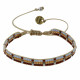 Bracelet Waï Laki Perles et Lien Tréssé Beige