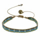 Bracelet Waï Laki Perles et Lien Tréssé Beige