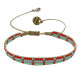 Bracelet Waï Laki Perles et Lien Tréssé Beige